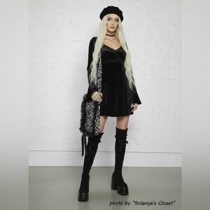 Dolls kill WIDOW GLAMOUR SPARKS VELVET DRESS